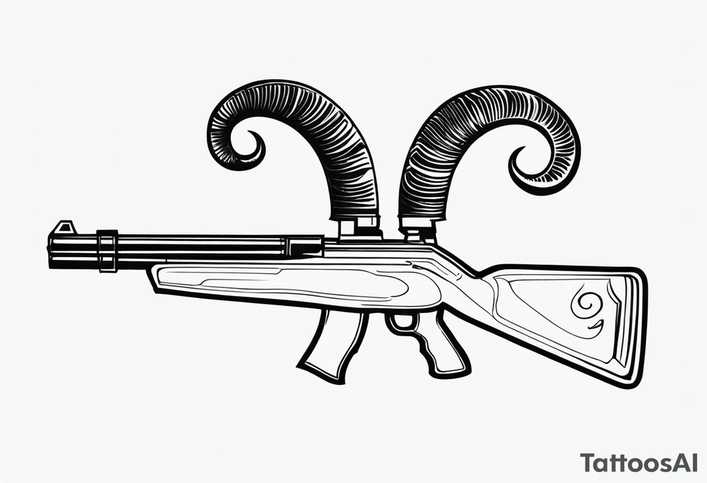 capricorn with a shotgun tattoo idea