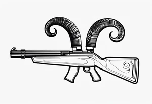 capricorn with a shotgun tattoo idea