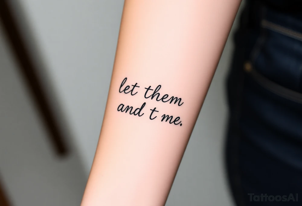 “let them and let me” tattoo idea