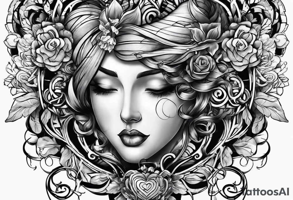 Heart versus mind tattoo idea