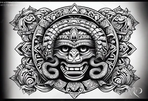 Aztec snake tattoo idea