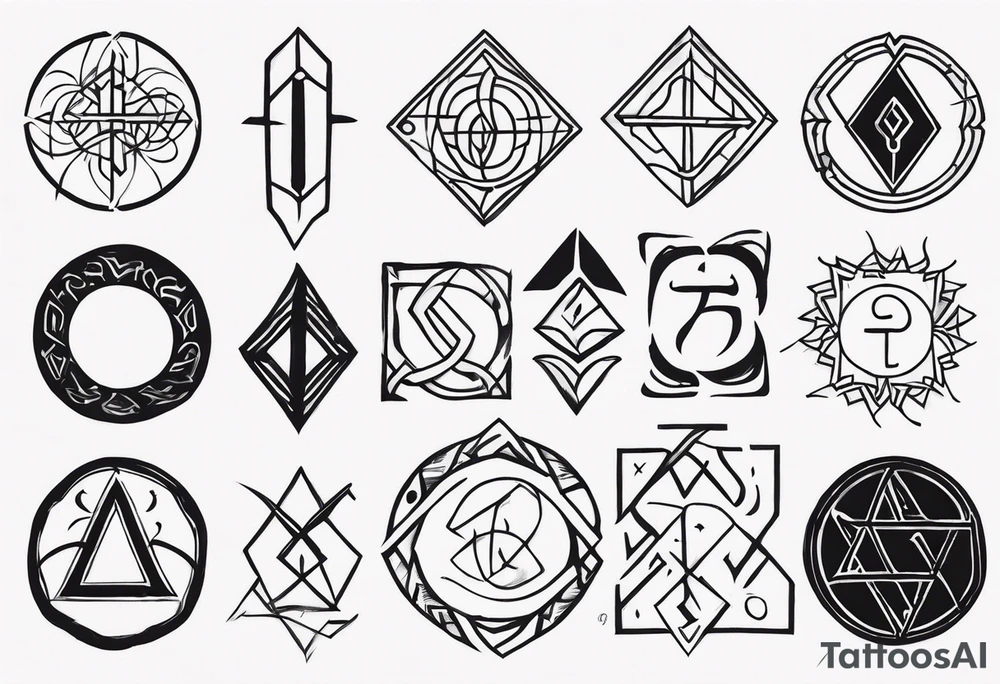 Ancient Rune Symbols tattoo idea