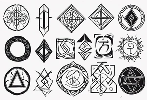 Ancient Rune Symbols tattoo idea