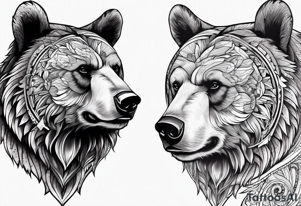 Bear on forearm tattoo idea