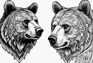 Bear on forearm tattoo idea