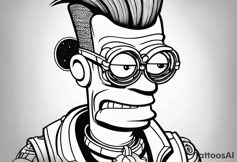 Futurama Bender Fry's that where he says fuck you tattoo idea
