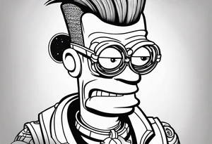 Futurama Bender Fry's that where he says fuck you tattoo idea