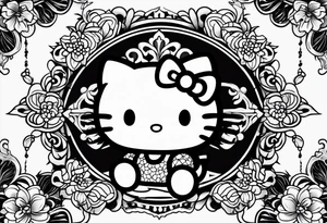 Hello kitty horor tattoo idea