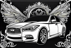 Infiniti sedan tattoo idea