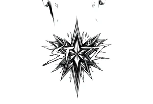 Edgy cybersigilism “Starz” tattoo idea