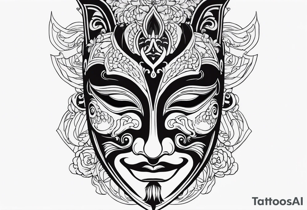 noh mask, tattoo idea