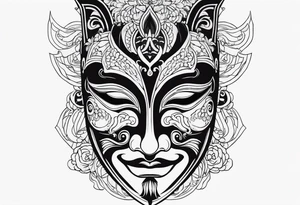 noh mask, tattoo idea