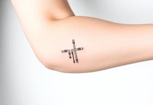 symetrical, vertical System of thin pipes that transitions gradually from the end into thick, widespread veins of forearm tattoo idea
