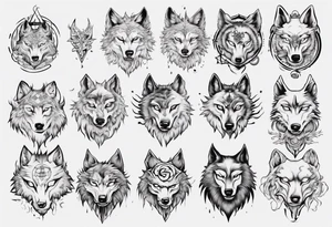 spiritual wolf tattoo idea