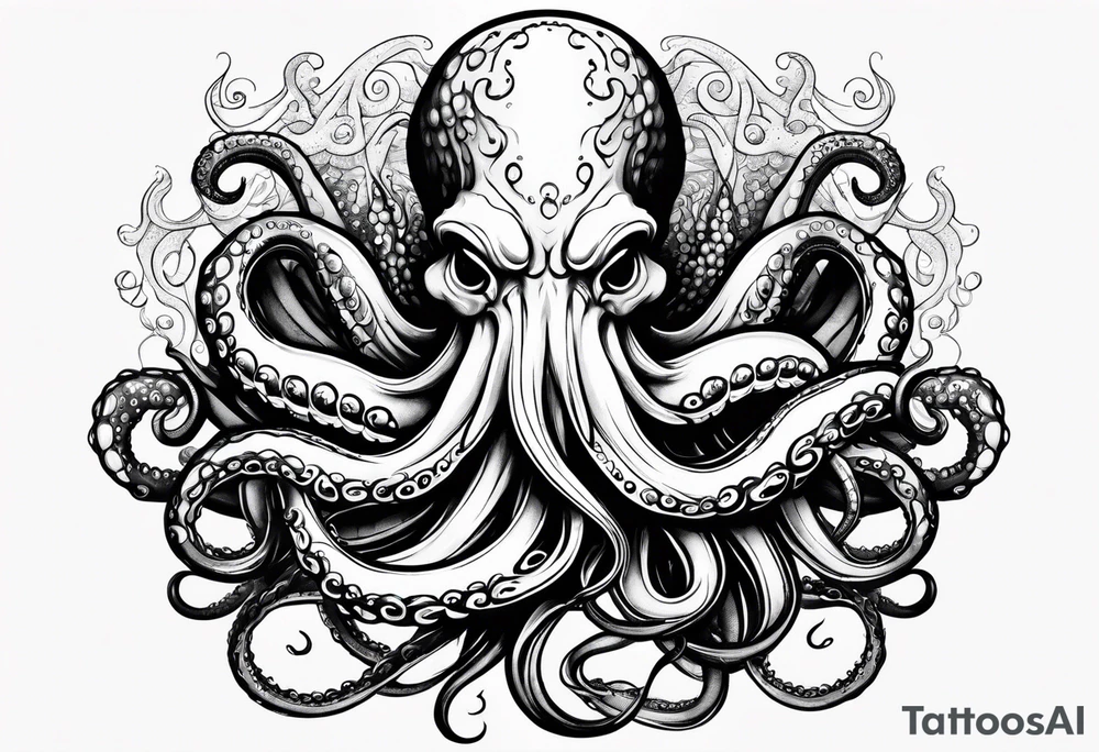 tentacles Cthulhu octopus kraken tattoo idea