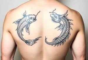 Koi fish and dragon tattoo idea