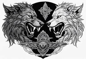 Odin Vs Fenrir tattoo idea