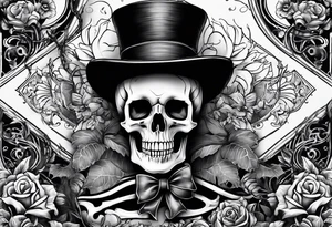 skeleton smoking tattoo idea