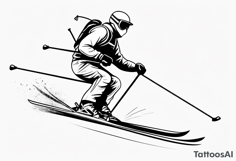 Skier tattoo idea