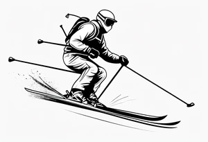 Skier tattoo idea