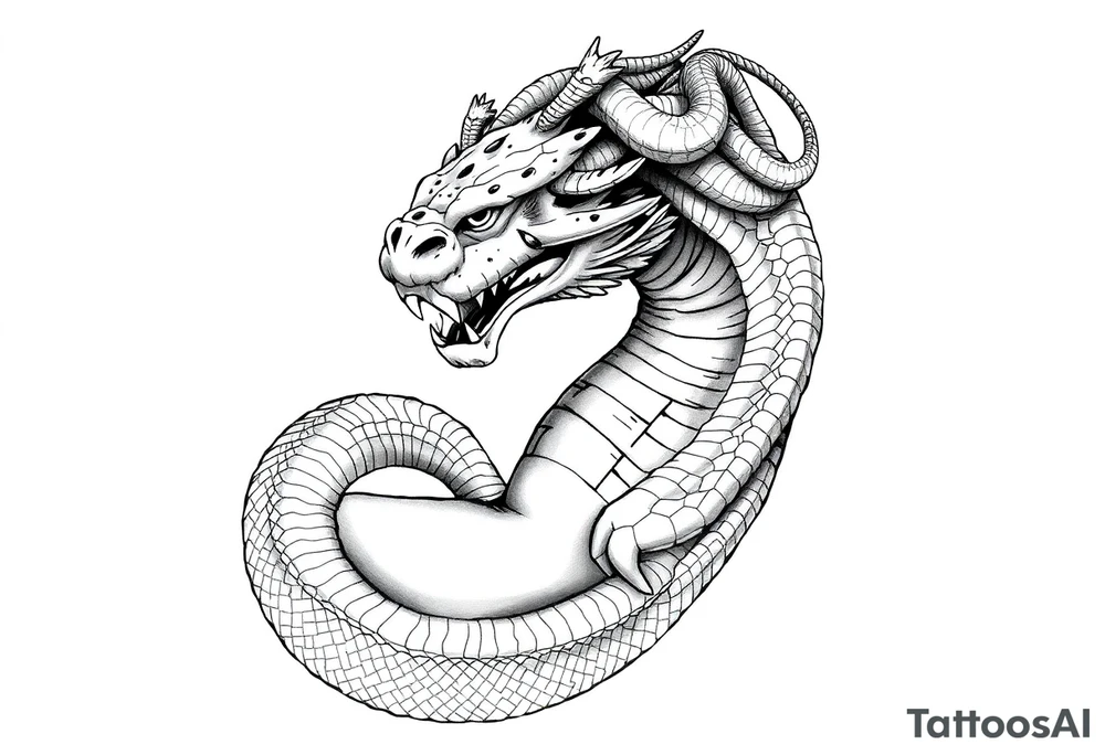 gargon with snakes on his head tattoo idea