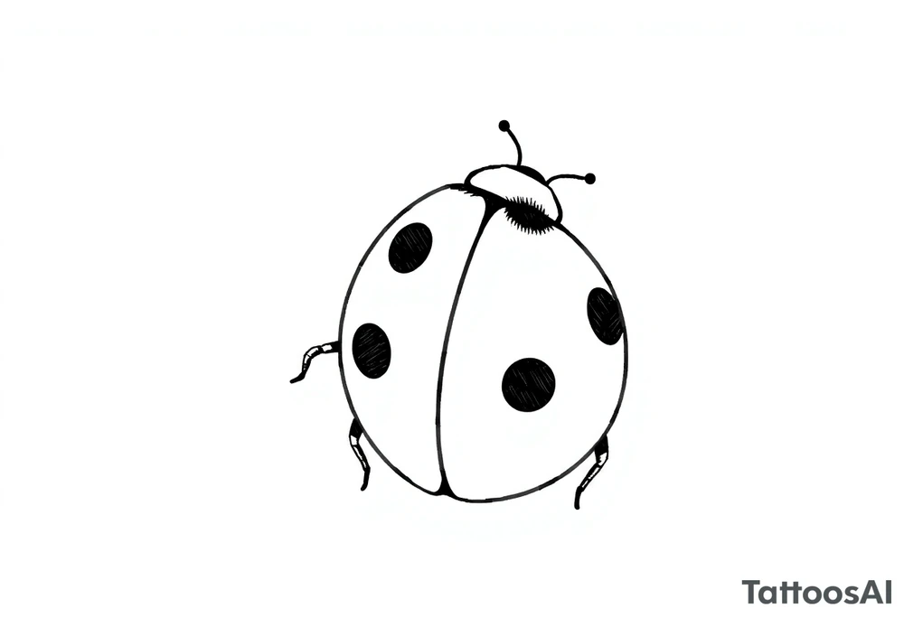 Cute ladybug tattoo idea