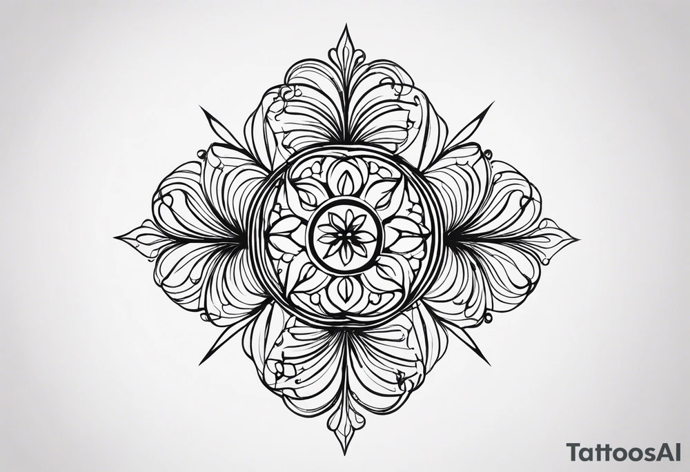 Erstelle ein Tatoo. Hundepfote. In der Hundepfote Symbol Autismus Puzzleteil und PTSD Schlaufe nur einmal. Ausserhalb der Pfote minimalistischer quatradischer  und abstrakter Style. Style des Tatoo minimalistisch, abstrakt, Dotwort, aquarell und fineline tattoo idea