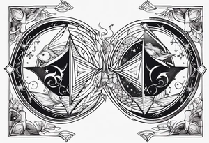 pisces and sagittarius tattoo idea