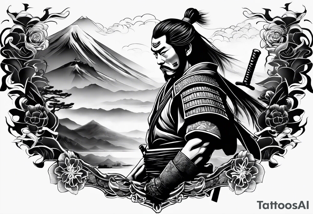 Japanese samurai tattoo idea