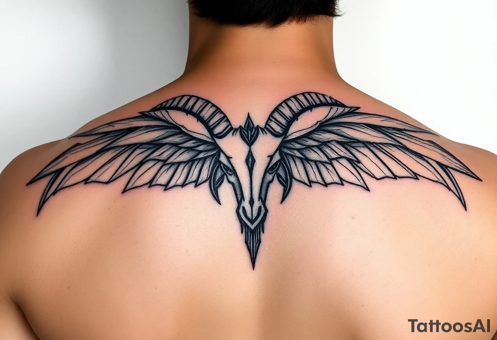 444 in an Aries style tattoo idea