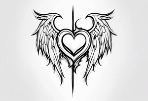 angel devil heart/wings tattoo idea