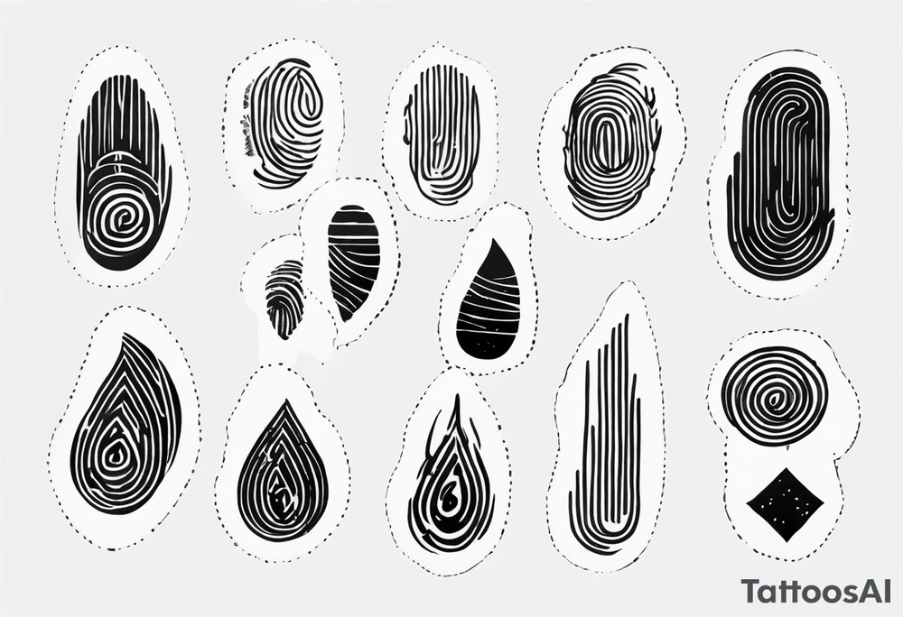 Finger print tattoos tattoo idea