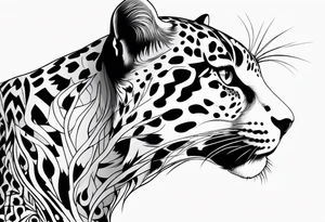 Side view of Jaguar tattoo idea