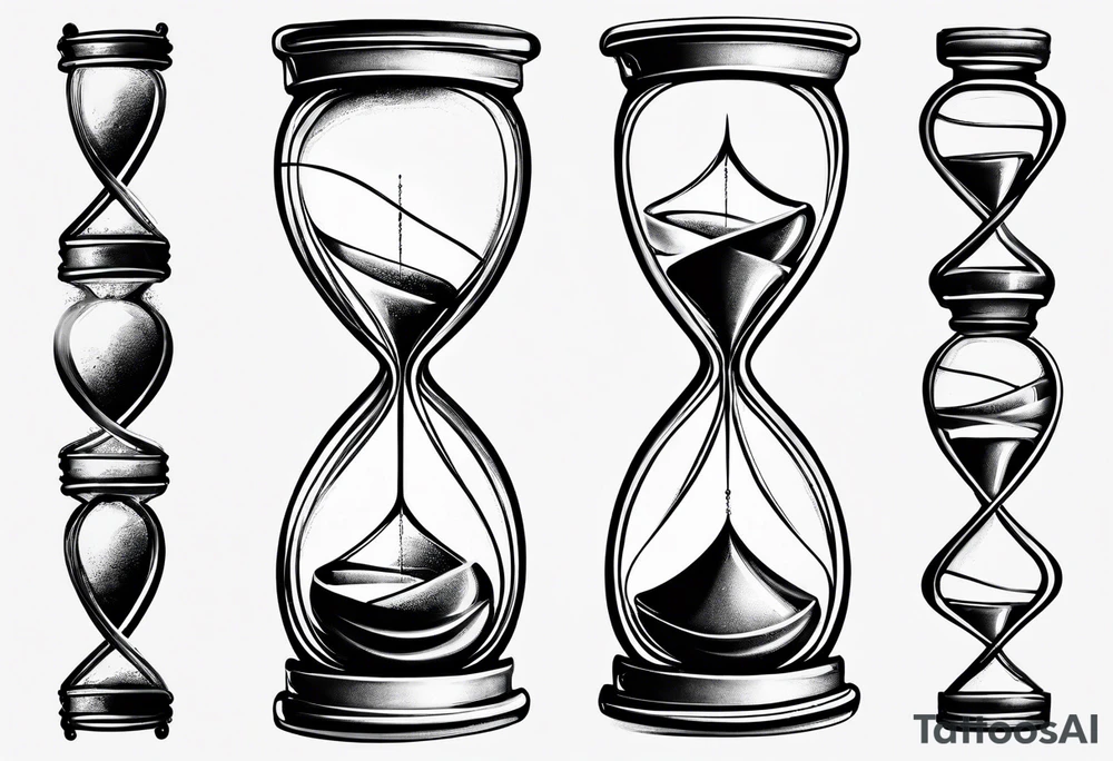 hourglass as an infinity symbol tattoo idea