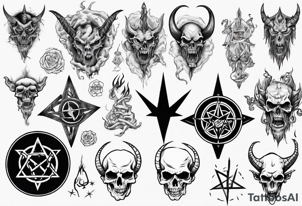 satanic tattoo idea