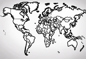 Mapa mundi no antebraco tattoo idea
