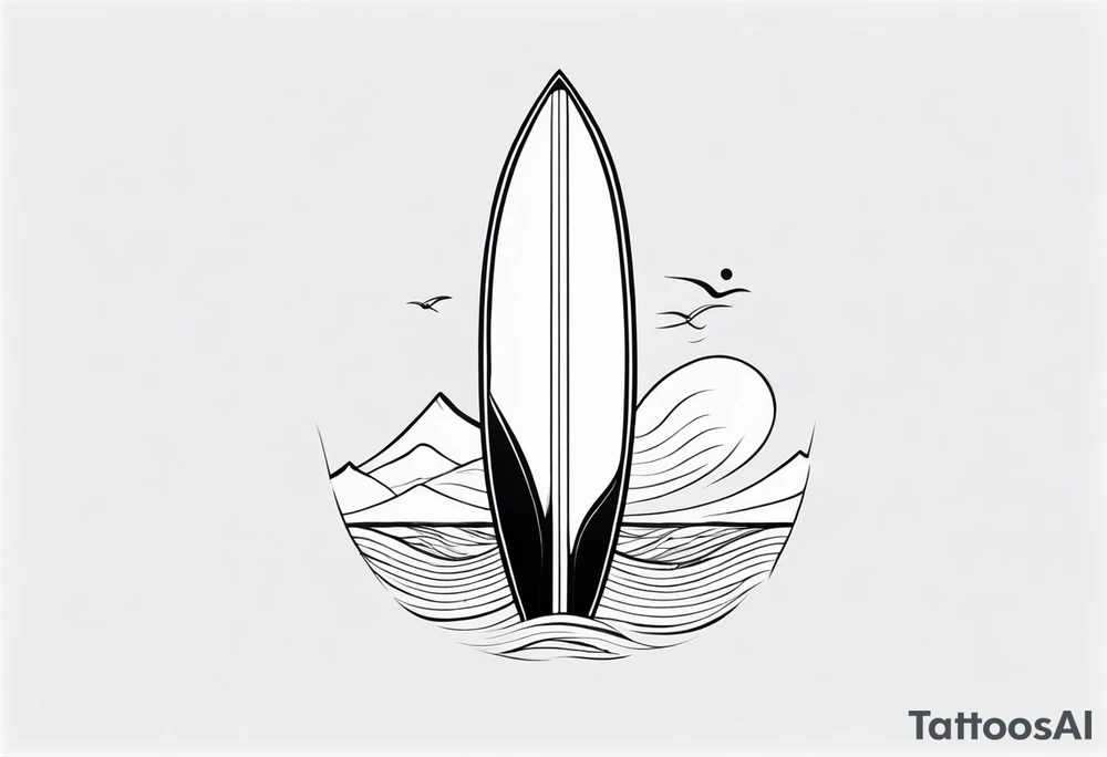 Surfboard tattoo idea