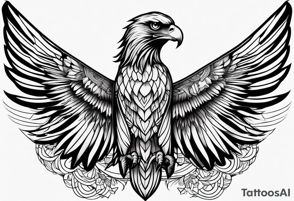 Halb löwe halb adler tattoo idea