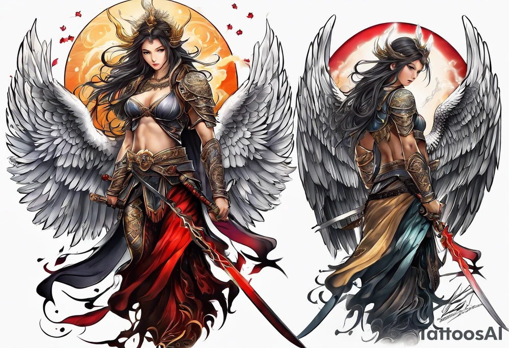 Warrior Angel tattoo idea