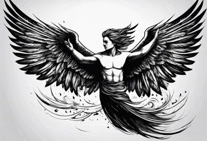 Icarus 

include quote
let our scars fall in love tattoo idea