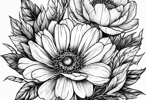 April birth flowers tattoo idea