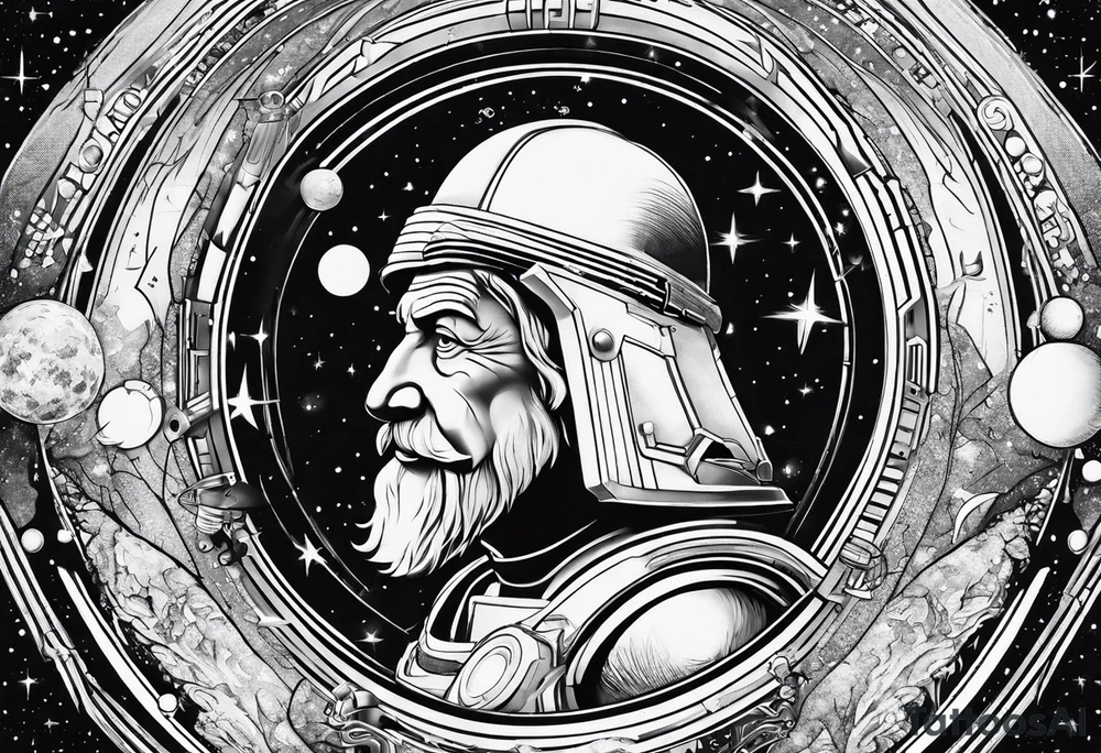 spartan, outer space, Einstein, physics, writing, sleeve tattoo tattoo idea spartan, outer space, Einstein, physics, writing, sleeve tattoo tattoo idea