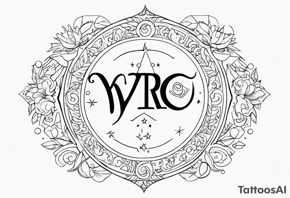 Virgo and Sagittarius zodiac signs tattoo idea