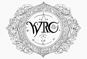 Virgo and Sagittarius zodiac signs tattoo idea