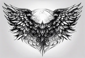 Dark angel wing tattoo idea