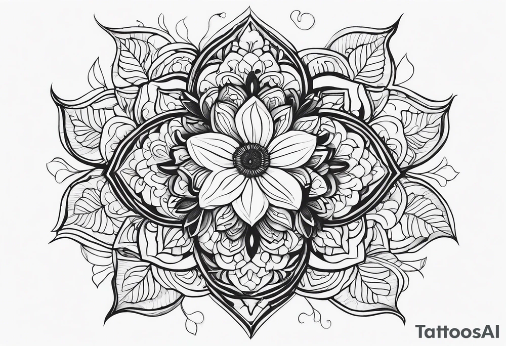 На икре линии графика нимб меч клинок tattoo idea