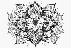 На икре линии графика нимб меч клинок tattoo idea