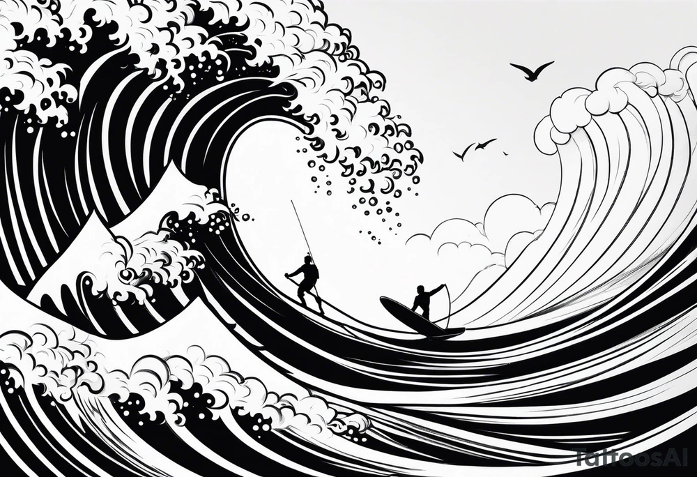 Windsurfer, big wave tattoo idea