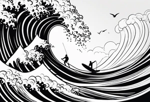 Windsurfer, big wave tattoo idea