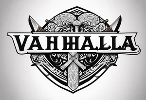Valhalla  warrior soldier  Sword axe tattoo idea